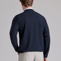 Nouveauté : Pull de golf pour homme léger, uni, tissé, à col ras du cou avec boutons-pression, manches longues, séchage rapide
