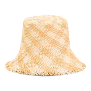 Chapeaux de paille naturels de qualité supérieure protection solaire élégant chapeau de feuille de raphia logo personnalisé accepter de haut fabricant du Vietnam - Product Image 3