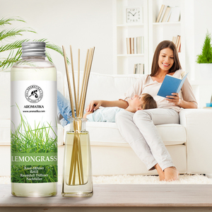 Aromatika Natural Lemongrass Aroma <b>Diffuser</b> Refill Liquid 200ml Long Lasting <b>Room</b> Fragrance Reed <b>Diffuser</b> Oil - Product Image 5