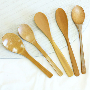 High Quality Eco-Friendly Natural <b>Bamboo</b> <b>Cutlery</b> <b>Set</b> Lightweight Flatware Spoons Home Use Nice Simple Kids Wholesale Available - Product Image 3