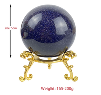 Grande Sphère Boule de Cristal en Grès Bleu Goldstone Spécimen Minéral Pierre Précieuse par ALIF CRYSTAL ET AGATE