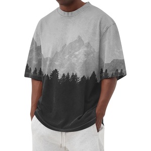 เสื้อยืดผ้าฝ้าย210gsm ลายว่างเปล่าสำหรับผู้ชายและผู้หญิงเสื้อยืดโอเวอร์ไซส์ - Product Image 5