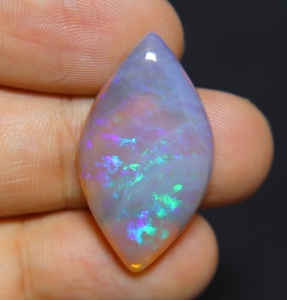 Cabujón de ópalo de gelatina púrpura australiana Natural 32X18X6MM piedra preciosa suelta sólida para hacer joyas corte Marquesa - Product Image 4