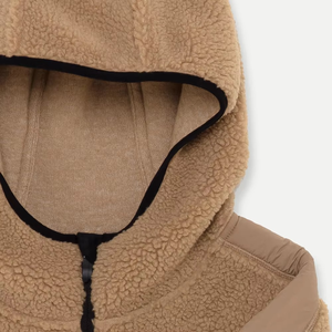 Sudadera con capucha de corte holgado y media cremallera para hombre, de tejido grueso, hecha a medida - Sudadera con capucha extragrande con efecto lavado personalizado y pasamontañas, talla grande - Product Image 4