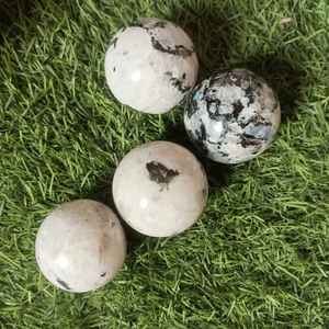 Boule de sphère de pierre de lune arc-en-ciel entièrement polie, image de cristal de guérison naturelle pour la décoration de la maison Feng Shui, fabrication artisanale - Product Image 2