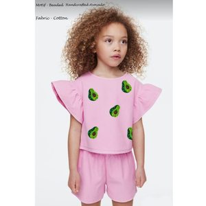 T-shirt avec short paire pour enfants et bébés filles vêtements décontractés retour à l'école vêtements d'été Designer Patch robes de travail - Product Image 3