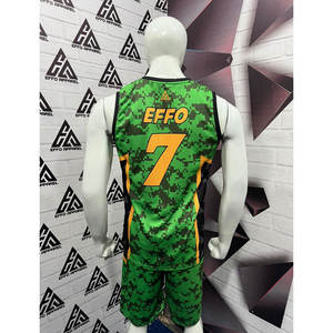 Uniformes de basket-ball respirants et anti-humidité, design personnalisé, 100% polyester, haute qualité, séchage rapide, prix compétitif, en solde - Product Image 2