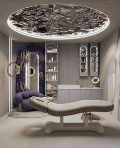 Meubles de salon de coiffure commerciaux modernes, réglables, durables, portables, avec éclairage LED, en bois écologique pour hôtel, entrepôt - Product Image 5