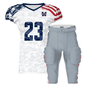 Uniforme de fútbol americano comprimido completo impreso por sublimación para hombre, novedad de 2022 - Product Image 5