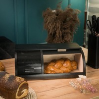 Contenedor de Alimentos de Madera Hecho a Mano a Precio Económico, Tapa de Acrílico, Gran Capacidad, Conservación de Frescura, Diseño Moderno, Ajustable
