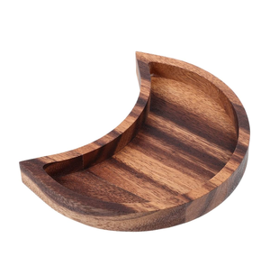 Plateau en bois en forme de demi-lune, artisanat, plateau décoratif pour fromage et fruits, vente en promotion - Product Image 6
