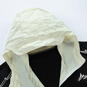 Vente chaude Veste Coupe-Vent Légère pour Hommes Femmes Matériau Imperméable Capuche Fermeture Éclair Plus La Taille Couleur Bloc Conception Coupe-Vent - Product Image 2