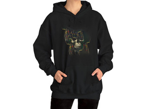 Sweat à capuche en coton éponge français avec broderie lourde pour hommes - Product Image 2