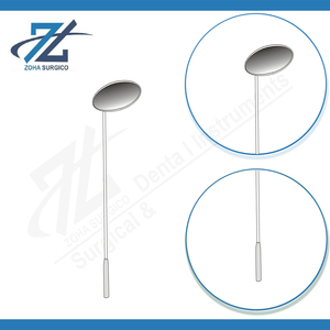 Miroir laryngé manuel de haute qualité, 130 mm de long, 8 mm en acier inoxydable, instrument chirurgical certifié CE, utilisation hospitalière, fabriqué au Pakistan - Product Image 3