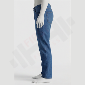 Jeans en denim pour hommes, tendance hip-hop, vente en gros, 100% coton, coupe droite, déchirés, lavés, boutonnés, tendance 2025 - Product Image 3