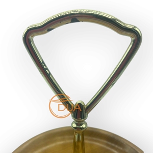 Plateau de service en bois à deux niveaux fait à la main avec poignée en métal pour desserts, fruits ou apéritifs - Product Image 4