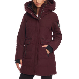 Abrigo largo de invierno impermeable para mujer, chaqueta Parka de plumón más vendida con relleno de algodón, estilo grueso para mujer - Product Image 1