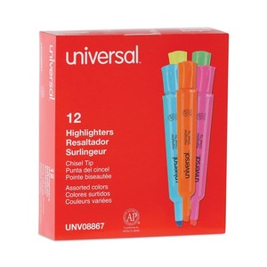 Marcadores de Escritorio Universales Mini, Colores Pastel Surtidos, Juego de 12 Piezas, Punta de Cincel de Plástico para Uso Escolar, Embalaje Suelto - Product Image 1