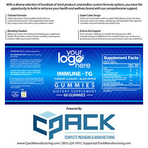 Gomas de suplemento dietético de cúrcuma y jengibre + pimienta negra de marca privada de calidad superior del fabricante de origen de EE. UU. - Product Image 4