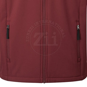 Veste Softshell d'hiver pour homme - Col montant et logo frontal, imperméable, coupe-vent, respirante, couleur unie, style streetwear - Product Image 6