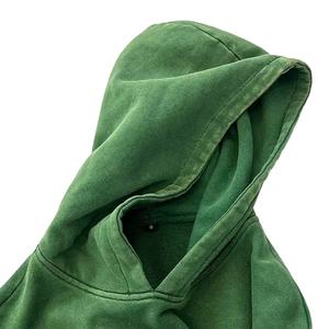 Sudadera con Capucha ZEOZY SPORTS para Hombre, Verde, Lavado Ácido, Forro Polar Transpirable, con Cierre, para Invierno, Poliéster/Algodón, Bordada - Product Image 3