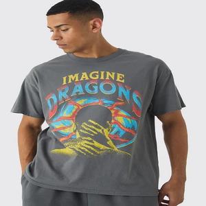 Camiseta personalizada de gran tamaño Imagine Dragons Band Wash Print para hombre-Diseños únicos, calidad premium y ajuste perfecto para cualquier ocasión - Product Image 3