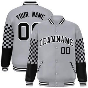 Chaquetas de béisbol personalizadas al por mayor Varsity Letterman para adultos Lona de tallas disponibles bordado por sublimación liso - Product Image 2