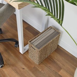 Natural Seagrass Vietnam Handicraft <b>Desk</b> Organizer Set Wicker Home Office <b>Desk</b> Accessories Handwoven Magazine <b>Holder</b> Pen <b>Cup</b> - Product Image 4