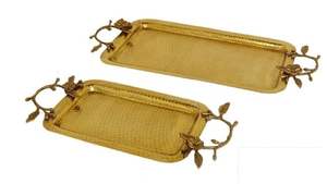 Plateau en cuivre pur écologique avec brillance naturelle résistant aux rayures pour les hôtels et les événements au prix de gros par AALIYAN IMPEX - Product Image 2