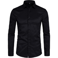Kemeja Pria Slim Fit yang Modis dengan Desain Rapi dan Kain Lembut yang Bernapas untuk Pakaian Kantor Profesional.