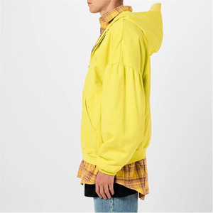 Plain Color Fashion <b>Hoodie</b> With Zipper Custom <b>Yellow</b> <b>Hoodie</b> For Men Warm Winter Fleece <b>Hoodie</b> For Outdoor Activities - Product Image 5