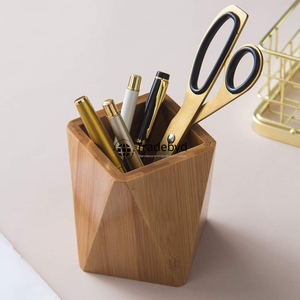 Contemporary Premium Quality Wooden <b>Pen</b> <b>Holder</b> Elegant Handcrafted <b>Desk</b> Organizer Customized Shape Printing <b>for</b> Study Work - Product Image 1