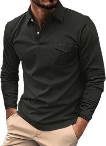 Camiseta de Manga Larga para Hombre, 100% Algodón, de Color Sólido, Informal, Transpirable, de Secado Rápido, de Alta Calidad y Personalizable, en Oferta - Product Image 2