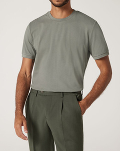 Must Have Tissu respirant de haute qualité 100% Chemises à manches courtes en coton doux pour hommes avec logo et broderie personnalisés - Product Image 1