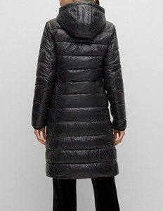Manteau d'hiver long matelassé en coton camouflage imperméable et coupe-vent pour femmes, avec broderie tissée - Product Image 5