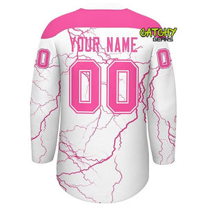 2024 personalizado nuevo diseño Jersey de Hockey sobre hielo Transferencia de Calor impresa 100% poliéster uniforme transpirable de secado rápido - Product Image 2