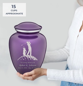 Purple Embrace Adult Personalized Golf Cremation <b>Urns</b> for Human Ashes <b>Large</b> Funeral <b>Urn</b> for Men and Women Custom SIze <b>Urns</b> - Product Image 5