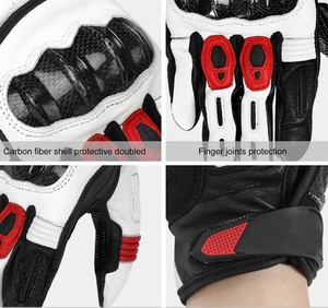 Guantes de moto de materiales personalizados para hombres y mujeres con diseño de logotipo personalizado Guante de moto de carreras con rango bajo - Product Image 3