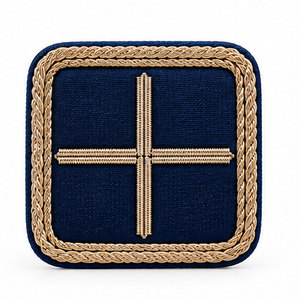 Élégant badge en fil métallique, broderie artisanale, patch décoratif personnalisé à coudre pour chapeaux, vêtements et artisanat - Product Image 1