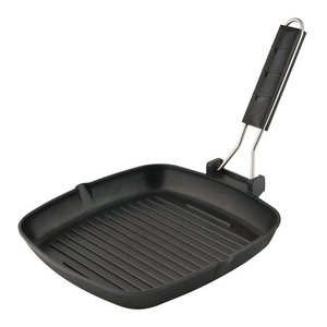 DIETIGRILL INDUCTION Poêle à griller antiadhésive en aluminium 26x26cm Noir 05500260 Compatible avec Ilsa pour plaques à induction et poêles à griller - Product Image 1