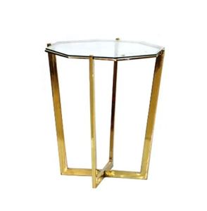 Table de plateau en fer noir et doré de haute qualité pour la maison et les hôtels Table de bout de Table de plateau au design simple et élégant à 3 pieds - Product Image 6