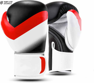 Guantes de Boxeo Personalizados al por Mayor, Sanda 8oz-16oz, Cuero PU Ecológico, Absorbe la Humedad, Equipo de Entrenamiento de Seguridad - Product Image 1