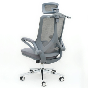 Silla ergonómica de malla para personal/operarios con altura ajustable, espuma/tela y reposacabezas ajustable - Product Image 5
