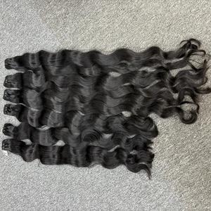 Onda natural de la mejor calidad en cabello de trama, cabello humano 100%, cabello crudo Camboyano de un donante - Product Image 2