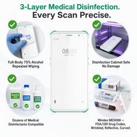 Hyatta Modelo 6s PDA Médico con Escáner 2D de 6 Pulgadas, Limpiador de Alcohol al 75% Antibacterial, Batería de 5000mAh con Intercambio en Caliente, IP67, Android 11, Terminal para Hospital
