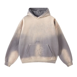 Poids lourd 500 Gsm français personnalisé vierge éponge Vintage vieilli surdimensionné lavé à l'acide soleil fané 100% coton à capuche 2026 - Product Image 1