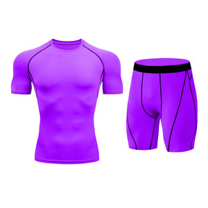 <b>Rash</b> <b>Guard</b> for Men Stretch Fitness Quick Dry Short Sleeve <b>Rash</b> <b>Guard</b> Swimming Wear <b>MMA</b> <b>Rash</b> <b>Guard</b> Shirt & Short Sets - Product Image 2