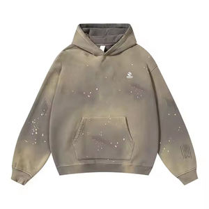 เสื้อกันหนาวแบบสวมหัวสำหรับทุกเพศเสื้อมีฮู้ดโอเวอร์ไซส์ผ้าฟลีซวินเทจขนาดใหญ่380ออกแบบได้ตามต้องการ - Product Image 4