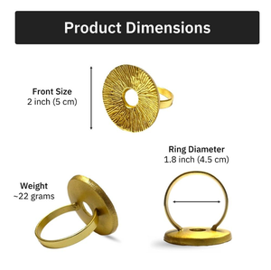Servilleteros de oro modernos para el hogar, nuevo diseño, decoraciones redondas para fiesta de boda, decoración de mesa India, accesorios de Metal - Product Image 5