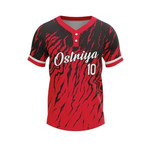 <b>Heat</b> Transfer Printing Baseball Wear Two button shirt Baseball Jersey New Fashion Sublimated Custom <b>for</b> men - Product Image 1